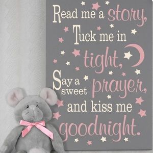 11” x 16” baby girl nursery sign.